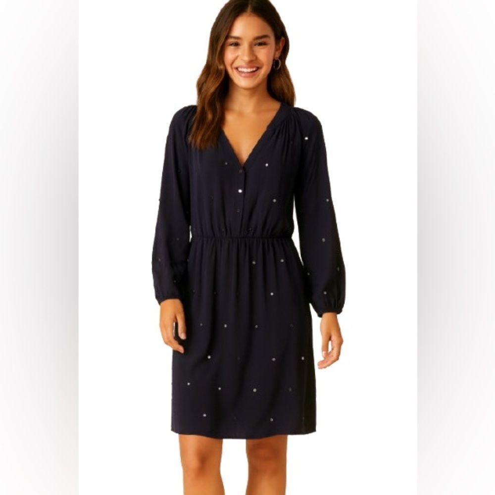 Lilly Pulitzer Silk Mirrored Long Sleeve Dress
